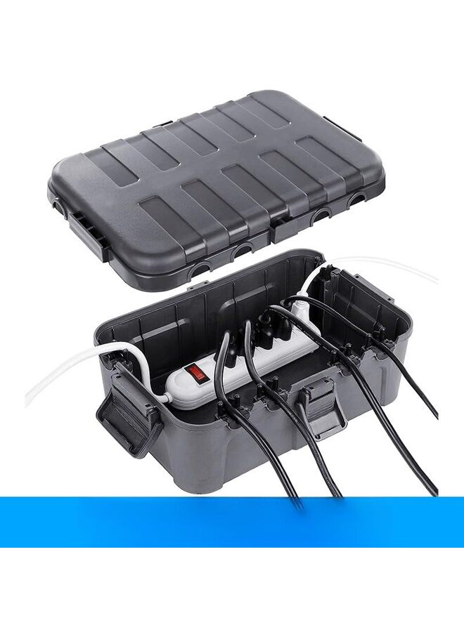 LAMAY Outdoor Electrical Box,IP54 Water-proof Outdoor Outlet Covers Weatherproof Extension Cord Covers Protect Outlet, Plug,Socket,Timer,Power Strip,Surge Holiday Light Large Size Electrical - Image 1